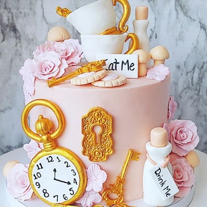 Mad Tea Party Fondant Cake Topper Set