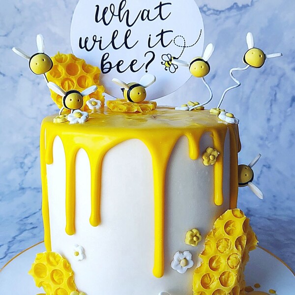 What Will It Bee Cake Topper Etsy What will it bee cake topper etsy
