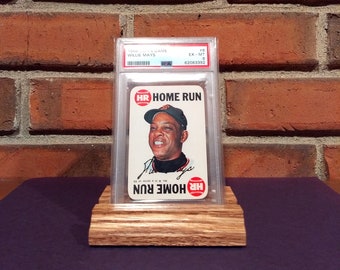 Handcrafted Trading Card Display Stand With Natural Finish