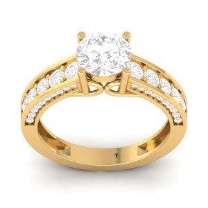 Lab Created Diamond Engagement Ring , Lab Grown Diamond Ring , Round Diamond , Dainty Lab Diamond Ring , Engagement Ring , Classic Ring