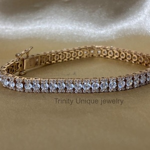 Moissanite Tennis Bracelet: Sterling Silver Eternity Bracelet