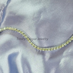 Minimalist Sterling Silver Moissanite Tennis Bracelet: Unisex Diamond Bracelet