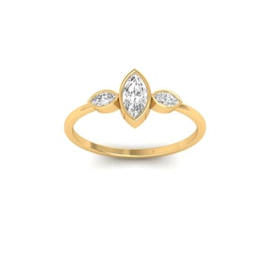 Dainty Marquise Moissanite Diamond Ring, Minimalist Three Stone Ring, Tiny Delicate Ring, Daily Wear Ring, Promise Ring For Her