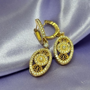 Moissanit Diamant Ohrringe: Sterling Silber Ohrringe