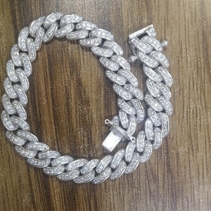 Moissanite Pave Cuban Link Bracelet: 925 Sterling Silver, Hip Hop Jewelry