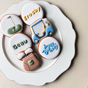 Golf Themed Cookies, Decorated Cookies, Golf Themed Birthday Party