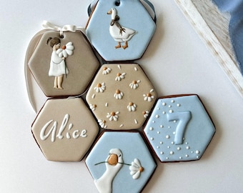 Custom Decorated Birthday Cookies, Personalized Sugar Cookies