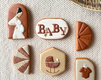 Personalized Baby Shower Cookies Custom Decorated Sugar Cookies