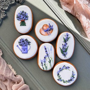 Personalized Cookies, Custom Cookies, Birthday Decorated Cookies, Birthday Gift, Provence, Lavender