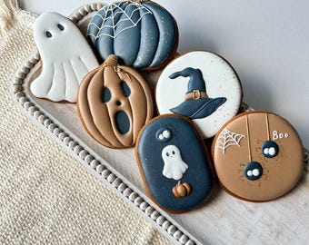 Halloween Decorated Cookies Royal Icing Pumpkin Gift
