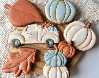 Fall Decorated Gingerbread Cookies Pumpkin, Thanksgiving