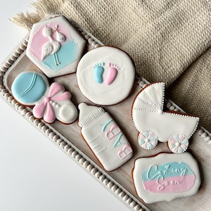 Personalized Baby Shower Cookies Custom Decorated Gift