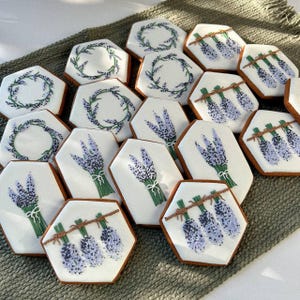 Personalized Cookies, Custom Cookies, Birthday Decorated Cookies, Birthday Gift, Provence, Lavender