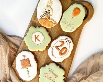 Custom Decorated Birthday Cookies, Unique Party  Favors