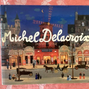 Michel Delacroix Art Book, vintage 1987, signed