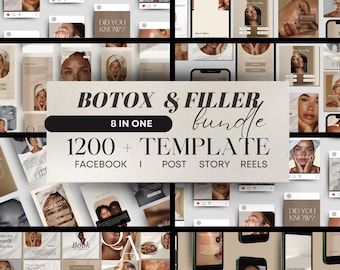 Botox and Filler Instagram Template, Nurse Injector Templates, Medspa Template, Skincare Social Media Post, Aesthetic Nurse, CANVA Templates