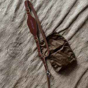 Luxury Leather Shoulder Camera Strap, Adjustable, Comfortable Sling Strap for DSLR, Mirrorless & Film Cameras. Best for Photographers.