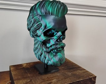 Skull with Beard and Stand