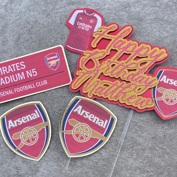 Arsenal football cake topper set arsenal cake toppers football cake decorations