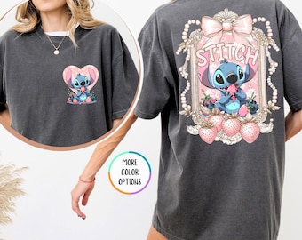 Comfort Colors  Stitch Shirt, Disney Stitch Shirt, Stitch Disneyworld Shirt, Disney Vacation Shirt, Disney Castle Shirt, Magic Kingdom Shirt