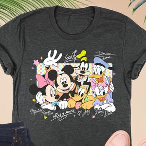 Mickey & Friends Shirt, Disney Vacation Shirt, Checkered Magic Kingdom Family Matching Trip Tee, WDW Disneyland Shirt, Disney Fans Gift
