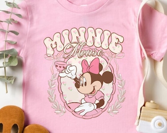 Minnie Mouse Shirt for Girls, Toddler Baby Girl Minnie Tee, Youth Disney Shirt, Cute Cartoon Princess Tee, Disneyland Minnie Birthday Outfit