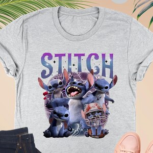 Funny Stitch Shirt, Cartoon Alien Tee for Disney Fans, Disneyland Family Trip Shirt, 3D Style Graphic Shirt, Vacation Park Outfit Gift