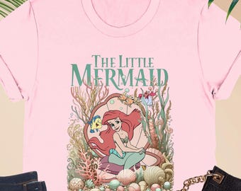 The Little Mermaid Shirt, Ariel Vintage Style Tee, Disney Princess Shirt, Disneyland Girls Trip Shirt, Magical Kingdom Shirt, WDW Shirt