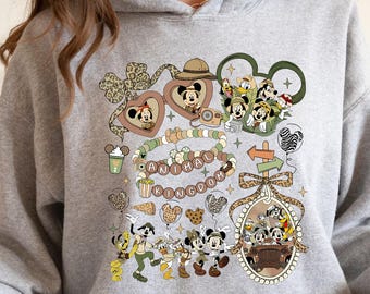 Disney Safari Sweatshirt, Leopard Animal Kingdom Hoodie, Mickey And Friends Sweatshirt, Walt Disneyworld Hoodie, Family Vacation Sweatshirt