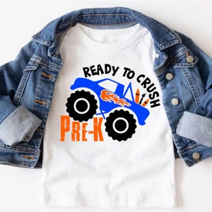 PRE-K Back To School Boys Shirt, Ready To Crash PRE-K Shirt, First Day Of School Shirt, Toddler Boys Pre-K Shirt, Kids Preschool Shirt