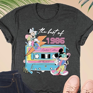 The Best Of 1986 Mickey Shirt, Disney 40th Birthday Tee, Vintage Mickey Minnie Shirt, Disney Limited Edition, Disneyland Birthday Trip Shirt image 1