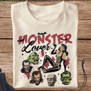 Monster Lover Shirt, Spooky Girl Shirt, Monster Lover Halloween, Halloween Horror Shirt, Halloween Monster Shirt, Monsters Halloween Shirt