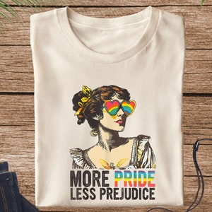 More Pride Less Prejudice Shirt, LGBTQ Shirt, Proud Ally Shirt, Pride Month Shirt, LGBTQ Sweatshirt, LGBTQ Gift, Pride Parade, Lesbian Shirt