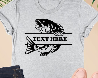 Custom Fish Shirt, Fishing Sweatshirt, Personalized Fishing Gifts,Fisher Shirt,Gifts For Men,Fisher Gifts,Fisherman Gifts,Fishing Trip Shirt