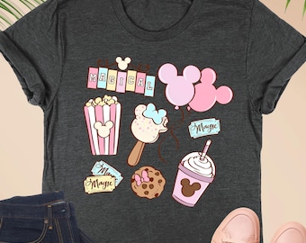 Disney Snacks Shirt, Disneyland Magic Shirt, Magical Castle Tee, Disneyland Snacks Shirt, Epcot Snack Shirt, Disneyworld Trip Shirt For Girl