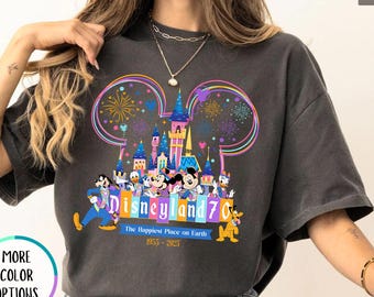Comfort Colors®  Disneyland 70th anniversary 1955-2025 Shirt, Disneyland 70th Anniversary Shirt, Disney World Diamond Celebration T-Shirt