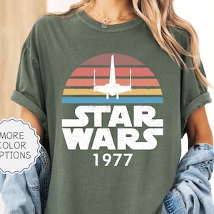 Comfort Colors® Disney Star Wars Shirts, Star Wars Day Shirt, Disneyland Galaxy&#39;s Edge Tee, Disney Family Shirt, Vintage Style Star Wars Tee