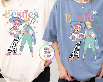 Comfort Colors Toy Story Besties T-Shirts, Disney Bo Peep And Jessie Shirts, Disneyland Toy Story Best Friends Tee, BFF Girls Trip Shirt