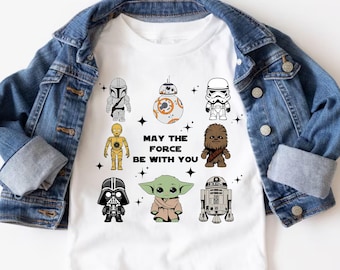 Disney Star Wars Shirt, May The Force Be With You, Kids Disneyland T-Shirt, Boys Disneyworld Trip Shirt, Darth Vader Toddler T-Shirt