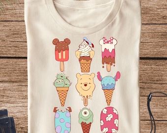 Disney Ice Cream Shirt, Disney Snacks Shirt, Disney Vacation Shirt, First Disney World Trip Outfit,Disneyland Tee for Baby, Toddler and Kids