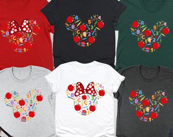 Disney Teacher Shirt, Mickey Minnie Head Teacher, Disney Back To School Shirt, First Day Of School Gift, Teacher Team, School Staff Shirt