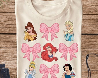 Disney Princess Shirt, Princesses Pink Coquette, Disneyworld Girls Trip Tee, Disneyland Vacation Tee, Disney Park Shirt For Women, Epcot Tee