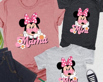 Disney Minnie Mama Mini Shirt, Disney Mom and Baby Shirt, Disney Family Matching, Minnie Mouse Mom, Mother's Day Shirt, Disneyland Trip Tees