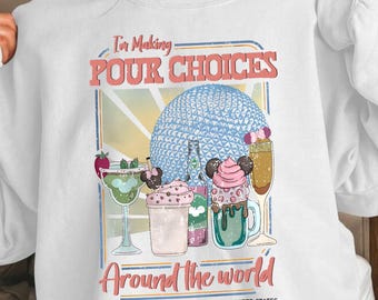 Epcot Drinking Sweatshirt, Drinking Around The World Hoodie, Disney World Tour Sweater, Drinking Team Matching Hoodie, Cocktail Club Sweater