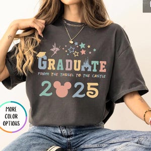 Comfort Colors® Disney Graduate 2025 Shirt, Disneyland Graduation Shirt, Graduate Mickey Shirt, Gift For Grad, Disney Grad Trip Shirt