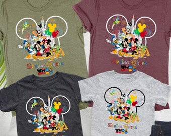 Disney Spring Break Shirt, Mickey and Friends Spring Break Crew, Disney Vacation Family Shirt, Disneyland Trip, Disneyworld Matching Shirt