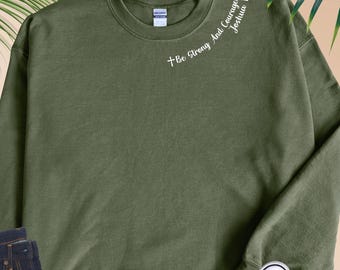 Joshua 1:9 Bible Verse Sweatshirt, Be Strong and Courageous Christian Hoodie, Trendy Christian Sweatshirt, Religious Gift Unisex Hoodie