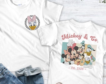 Kids Disney Character Shirt, Mickey and Friends Tee for Boys and Girls, Custom Face Option, Fun Disney Trip Outfit for Toddlers & Youth