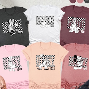 Retro Custom Mickey Friends Shirt, Disney Vacation Tee, Family Matching Disney Trip, WDW Disneyland Shirt, Disney Squad Shirt, Birthday Trip