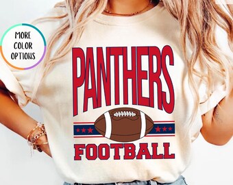 Comfort Colors® Custom Mascot Football Shirt, Personalized Team Spirit, Game Day Tee for Fans, Custom School Sports Shirt, Football Mom Gift